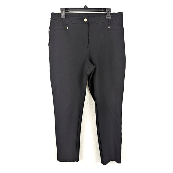 So Slimming by Chico's sz 2 Ponte Knit Pant black stretchy high rise 2105 - Picture 1 of 7